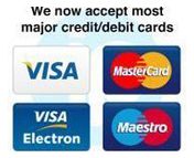 credit cards accepted buttons